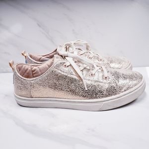 TOMS pink rose gold sneakers size 6